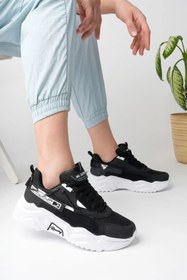 Resim MC Jamper Kadın Ortopedik Siyah Beyaz Spor Ayakkabı 2038 