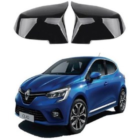 Resim Renault Clio 5 Araca Özel Batman Yarasa Ayna Kapağı Pianoblack 