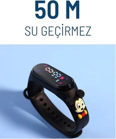 Resim Çocuk Kol Saati Led Dokunmatik Su Geçirmez Minnie Mause 