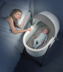 Resim INGENUITY Katlanabilir Ahşap Beşik Rock Modlu Carrington 