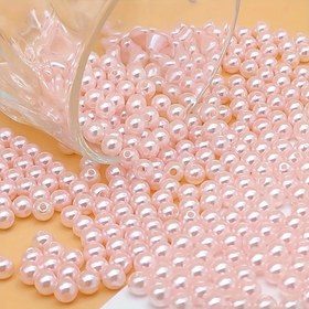 Resim 200/400 Adet Pembe Akrilik Yuvarlak Boncuk - DIY Takı Yapımı, Noel El Sanatları Malzemeleri, İns Tarzı Bileklik Süsleri, Tatil Aksesuarları, Noel İçin En İyi Seçim 