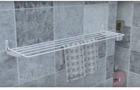 Resim Petek Kalorifer Balkona Asılan Pratik Çamaşır Kurutmalığı 60cm Duvara Montaj Aparatlı Kurutma Askısı 