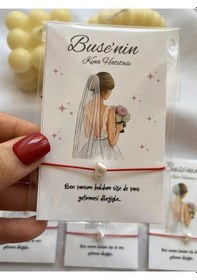 Resim 25 Adet Beyaz Gelinlik Model - Kişiye Özel Şans Bilekliği - Kına 
