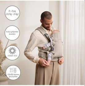 Resim BabyBjörn 2’li Set Bliss Ana Kucağı & Kanguru Harmony Woven Melange Light Beige 