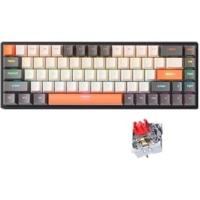 Resim Xindoker 68 Tuşlu Mekanik Klavye - Rgb Aydınlatma, 10 Işık Modu, Çıkarılabilir Kablo, Çoklu Sistem Desteği İle Yüksek Performans 