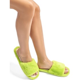 Resim Twigy Lisa Peluş Kadın Ev Terliği Yeşil 36/41 