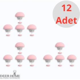 Resim Pera İstanbul Pratik 12'li Mantar Şeklinde Yorgan Sabitleme Iğnesi Düğmeli Klips Çarşaf Yorgan Kılıfı Sabitleyici 