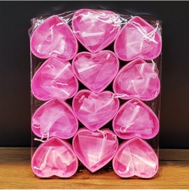 Resim Büro Ev Ofis Banyo Düzeni İçin Kalpli Pembe Tül Kese 