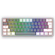 Resim REDRAGON K616 Fizz Pro RGB Red Switch Kablosuz Gri / Beyaz Compact Gaming (Oyuncu) Klavye 