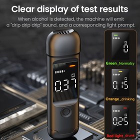 Resim 2 adet/1 adet Yüksek hassasiyetli dijital alkol ölçer, taşınabilir alkollü tespit cihazı, LCD ekran, yüksek duyarlılık, dahili pil, sürekli tespit yeteneği, Type-C şarj desteği, kişisel veya ev kullanımı için uygun 