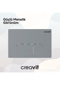 Resim Creavit Arc Mat Gri Boyalı Kumanda Paneli GP8002.00 Gri 