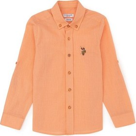 Resim U.s. Polo Assn. Erkek Çocuk Somon Gömlek Basic 50283994-vr047 Pembe 