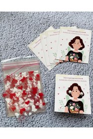 Resim eylülün etiket fabrikası Küpe Kartı / Anneler Günü Temalı - 30 Adet / 9,2 Cm. 