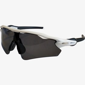Resim Anti Rüzgar Bisikletçi Gözlüğü - Beyaz Çerçeve-Siyah 