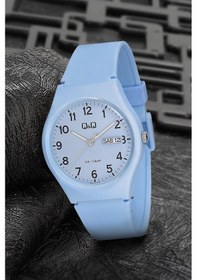 Resim Q&Q QCG21206 Soft Mavi Su Geçirmez Çift Takvimli Unisex Kol Saati 