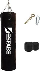 Resim Desfabe Boxing Star 120X32 Cm Zincirli Boks Kum Torbası Siyah Askı Aparatı El Sargı Bandajı 