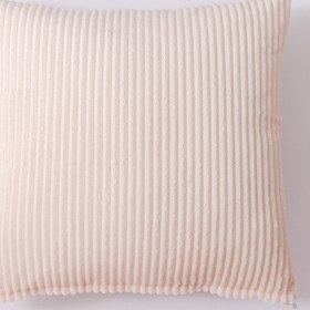 Resim 1 adet Korduroy Yumuşak Çizgili Atma Yastık Kılıfı 40.01cm x 40.01cm - Çağdaş Bej Dekoratif Yastık Kılıfı, Zip ile Yatak Odası, Kanepe, Oturma Odası için - Elde Yıkanabilir, İçerik Dahil Değil, Kanepe Dekoru | Korduroy Dokusu | Fermuarlı Kılıf, Dekoratif Yastık 