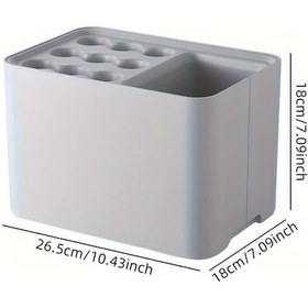 Resim Fochsia Gri Şemsiye Askılık, 10/15 Şemsiye Kapasiteli, Damlama Tepsili Modern Şemsiyelik Gri Şemsiye Askılığı Model 