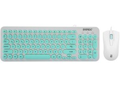 Resim EVEREST KM-01K TURKUAZ USB YUVARLAK TUŞLU 3D MOUSE COMBO TÜRKÇE KLAVYE + MOUSE SET 