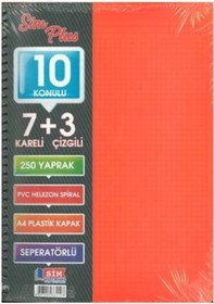 Resim Sımplus A4 7+3 250 Yp Plastik Kapak Ayraçlı Defter Turuncu 