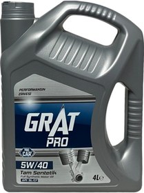 Resim Grat Pro 5W-40 Tam Sentetik Motor Yağı 4 L 