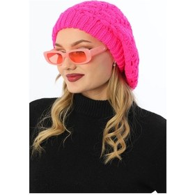 Resim Elif İç Giyim Çift Kat Neon Pembe Kadın Ressam Bere Pembe 