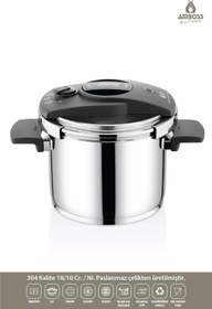 Resim Amboss Enio Matik Paslanmaz Çelik 22 Cm 6 Lt Düdüklü Tencere 