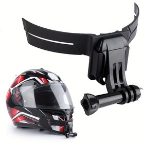 Resim For GoPro Hero 7/8/9/10, DJI Osmo Action Kameraları için Siyah Kask Montajı - Dayanıklı PC Malzemesi, Pil Gerektirmez, Motosiklet ve Bisiklet Kullanımı için Mükemmel, Motosiklet Aksesuarları | Şık Kask Tasarımı | Pürüzsüz Ayar Mekanizması, Kask Montajı 