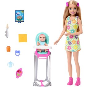 Resim Barbie HTK35 Bebek Bakıcısı Skipper ve Aksesuarları Oyun Setleri 
