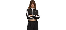 Resim P634556 Puma T7 Pique Cropped Jacket Kadın Ceket Siyah 