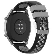 Resim Huaweı Watch Gt2 46mm İçin Çift Renkli Yumuşak Silikon Akıllı Saat 22mm Yedek Kayış 