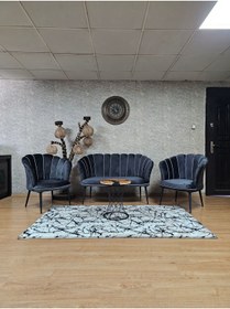 Resim ZAFİR Papatya Çay Seti Koltuk Takımı Siyah Boyalı Sivriltme Ayak, Balkon, Salon, Ofis, Cafe Koltuk Takımı 