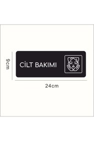 Resim zafrakreklam Alüminyum Ofis Departman Kapı İsimliği, Yönlendirme levhas CİLT BAKIMI 24x9 Cm 