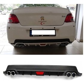 Resim Peugeot 301 Siyah Difüzör Difizör Yuvarlak Egzoz Görünüm Kulaklı Tip 