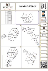 Resim Kenzlife Ocak Dolabı Nermin Cvz 85*70*60 Xlarge Hazır Mutfak Klasik Setüstü Ocak İçin Sabit Tabla 