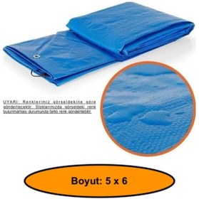 Resim NetBazaars EBATLI BRANDA, 5X6 ÇADIR 140 GR/M2 SU GEÇİRMEZ KAMYON SAMAN İNŞAAT GÖLGEEME ÇADIRI 