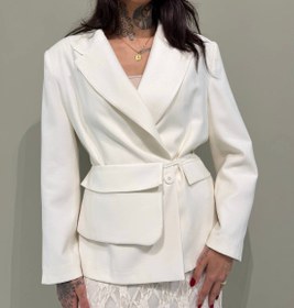 Resim Çantalı Oversize Blazer Ceket - 38 