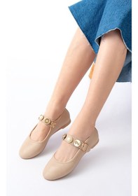 Resim İnf-6363 Nut Baret Tokalı Günlük Bayan Ayakkabı Diğer 