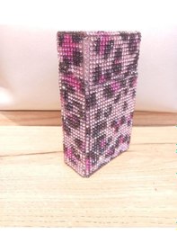 Resim Nesgıft Pembe Leopar Swarovski Taşlı Kalın Sigara Kutusu 