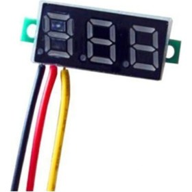 Resim Normadia Mini Dijital Voltmetre Kırmızı Panel, 4.7V-30V Ölçüm, Güç Kaydırası 