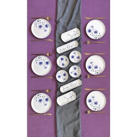 Resim Mor Menekşe 6 Kişilik 14 Parça Kahvaltı Takımı 