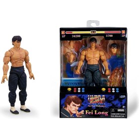 Resim Jada Toys Street Fighter Iı Fei-Long Figür, Mafsallı, 15 cm 