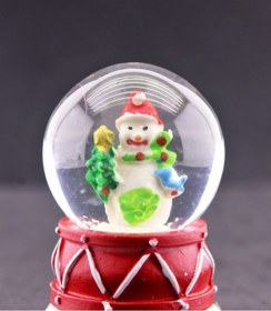 Resim Sevgiliye Yeni Yıl Hediyesi 2023 Kardan Adam Temalı Mini Boy Işıklı Yılbaşı Kar Küresi 6.5 cm STR75 