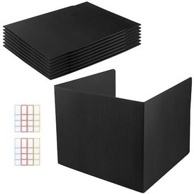 Resim Dream011 Siyah 8li Masa Bölme Paneli Yeniden Kullanılabilir Ayarlanabilir Çalışma Paravanı 