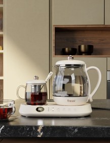 Resim Fressi FR-CM03 Standlı Dijital Göstergeli Cam Krem Çay Makinesi 