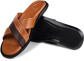 Resim Ducavelli Bande Hakiki Deri Erkek Terliği, Hakiki Deri Terlik, Ortopedik Taban Terlik, Deri Terlik 