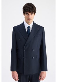 Resim D's Damat Ds Damat Regular Fit Koyu Lacivert Düz Takim Elbise 6he05ob35588m 103 