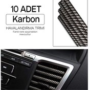 Resim ŞüsCarOto Araç İçi Klima Havalandırma Izgarası Dekoratif Şerit Trim Seti Karbon 