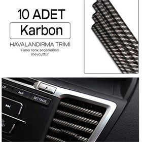 Resim ŞüsCarOto Araç İçi Klima Havalandırma Izgarası Dekoratif Şerit Trim Seti Karbon 