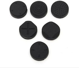Resim PS Vita PSVita PSV 1000 2000 (Siyah) için 1 Set Analog Silikon Parmak Çubuğu Kavrama Joystick Kapak Kapağı 